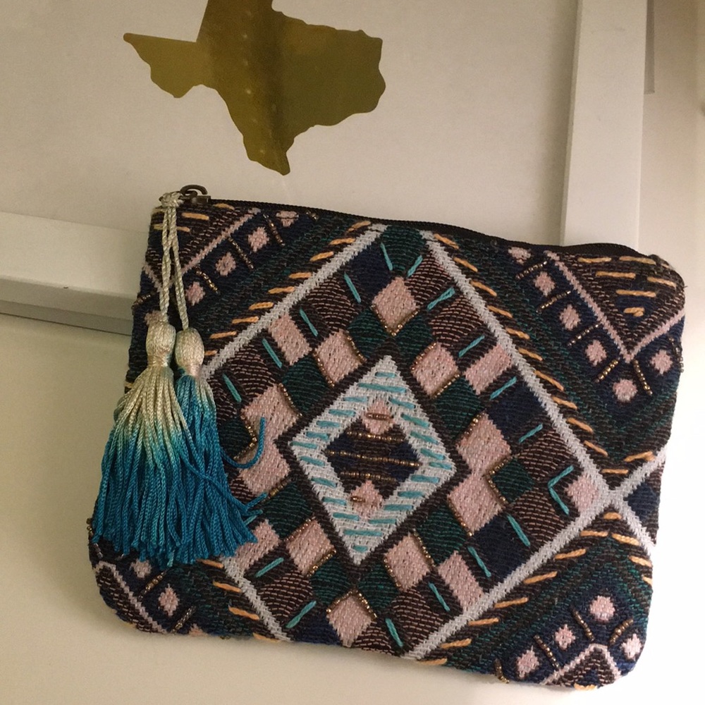 Lovestitch Beaded Zipper Pouch